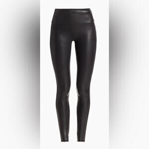 - *Spanx black faux leather leggings. XL petite
